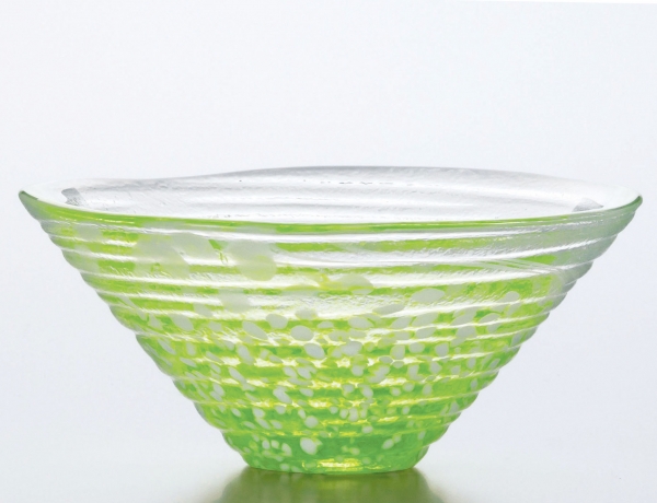 【東洋ササキガラス】和がらす『ハンドメイド』かき氷（緑）【別送品】