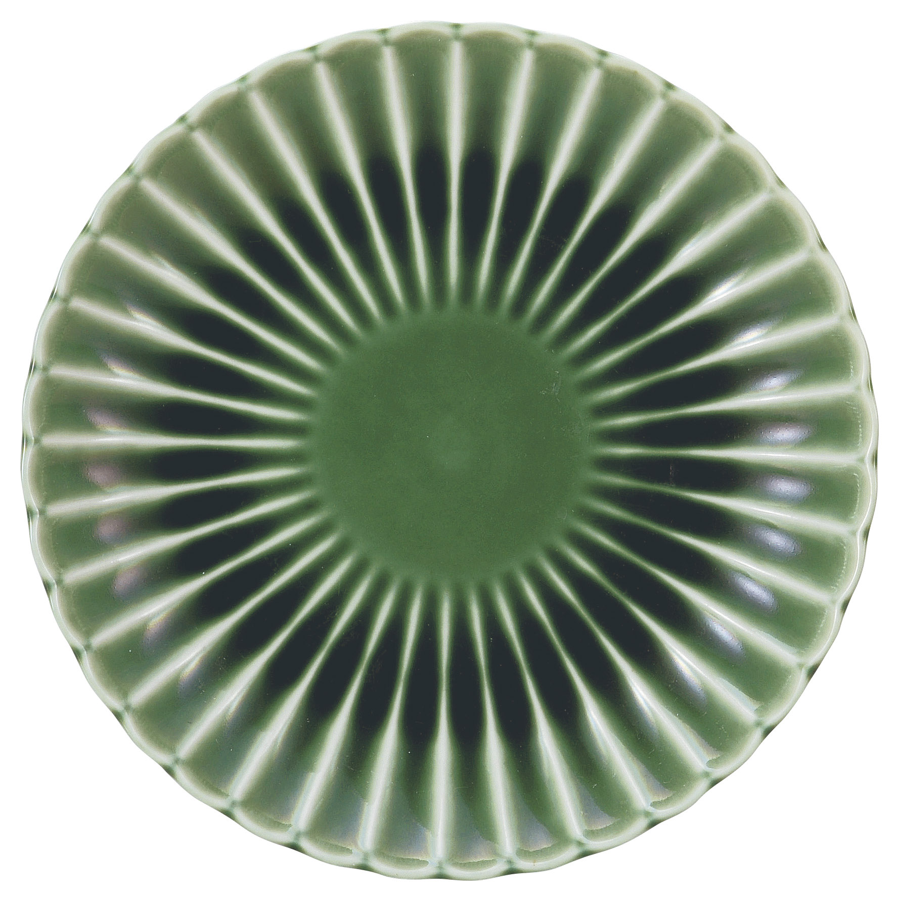 かすみ 緑 18ｃｍ丸皿
