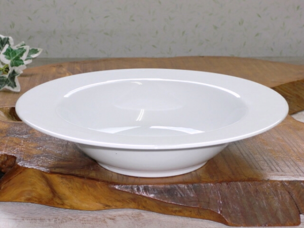 【Ｂ級品在庫処分価格】白メイソン10インチスープ皿（パスタ皿）
