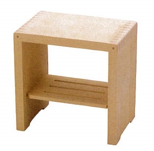 木製 白木箱型風呂椅子(小) H250 (白木無塗装)