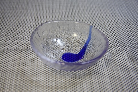 ガラス氷紋小付ブルー