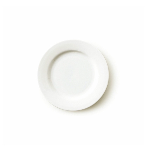 【日本製】16cmリム付き丸皿 (山九 白磁 丸皿 白 シンプル 取り皿)