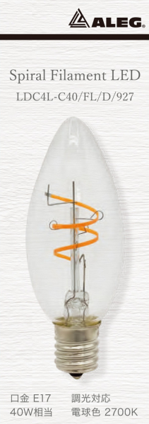 �Ɩ��p �X�p�C�����t�B�������g LED�d�� LDC4L-C40/FL