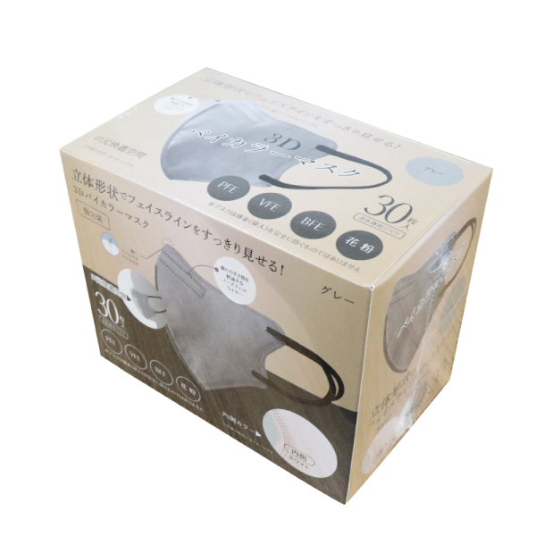 �y���������I�z3D�o�C�J���[�}�X�N30P�@�O���[�~�u���b�N