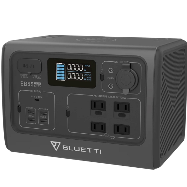 BLUETTI EB55ポータブル電源 | 防災推奨・車中泊・キャンプ