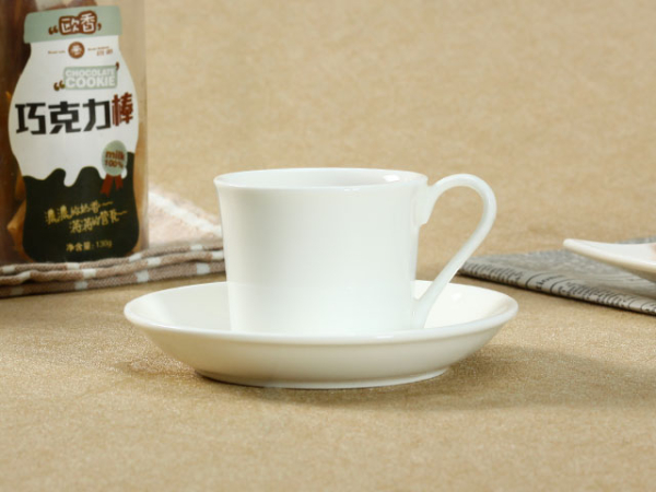 白磁コーヒーカップ&ソーサー　100ml ラッパ型