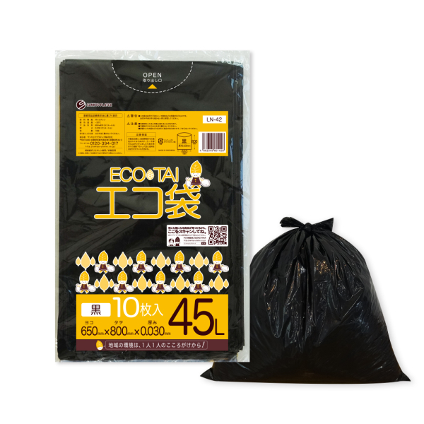 �Ɩ��p 45L�|���� �� LLDPE�f�� 0.030mm���@10����