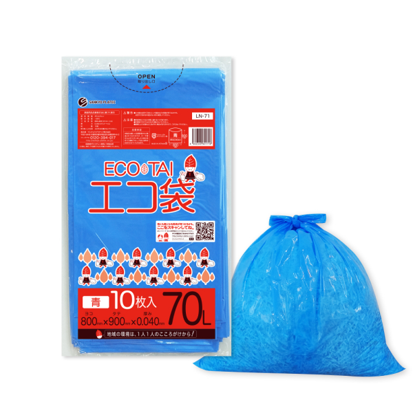 �Ɩ��p 70L�|���� �� LLDPE�f�� 0.040mm���@10����