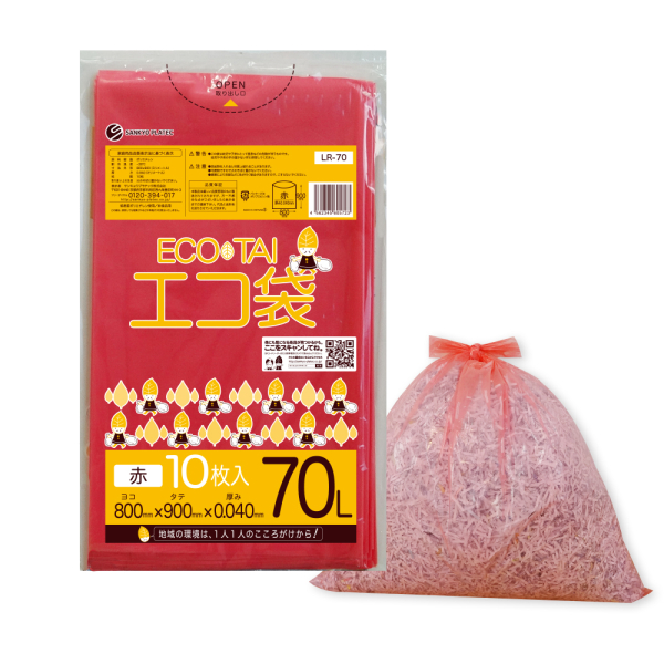 �Ɩ��p 70L�|���� ���b�h LLDPE�f�� 0.040mm���@10