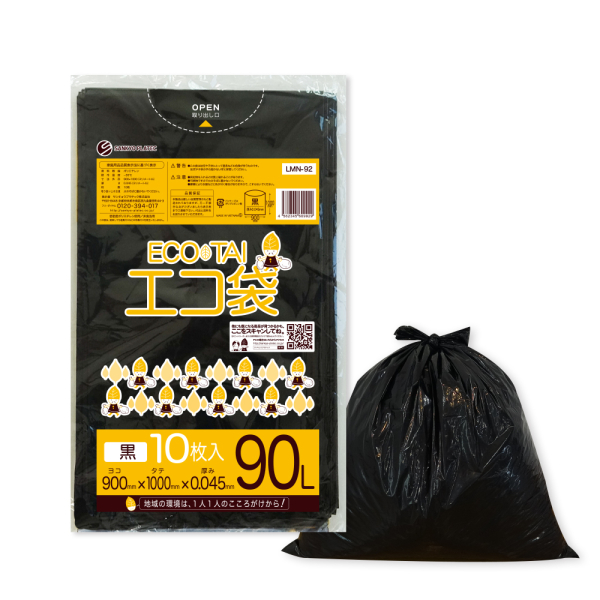 �Ɩ��p 90L�|���� �� LLDPE�f�� 0.045mm���@10����