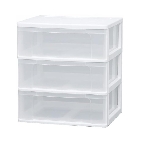 �A�C���X�I�[���} �`�F�X�g 3�i �͂��Ă����g���銮���i ���C�h ���{�� ��63�~���s50�~����69cm �z���C�g / �N���A �� �v���X�`�b�N N653 �g��