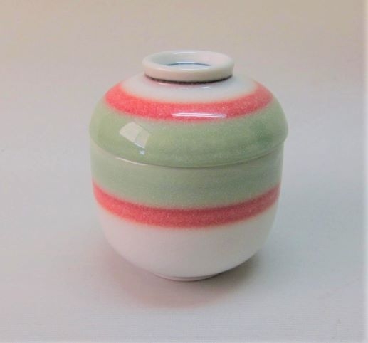 波佐見焼　ひわ赤たたき蒸碗