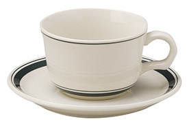 カントリーサイド【MossGreen】紅茶碗皿（組） 【業務用ニューボン磁器】日本製