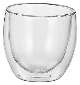 【二重構造】ダブルウォールカップ・85ml【耐熱ガラス】中国製