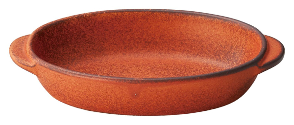 グラタン 柿 楕円グラタン(小) 18.7cm【日本製】