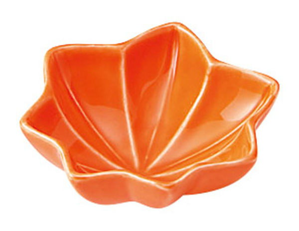 【松花堂仕切対応】紅葉・橙 φ7.9cm小鉢【日本製】業務用磁器　