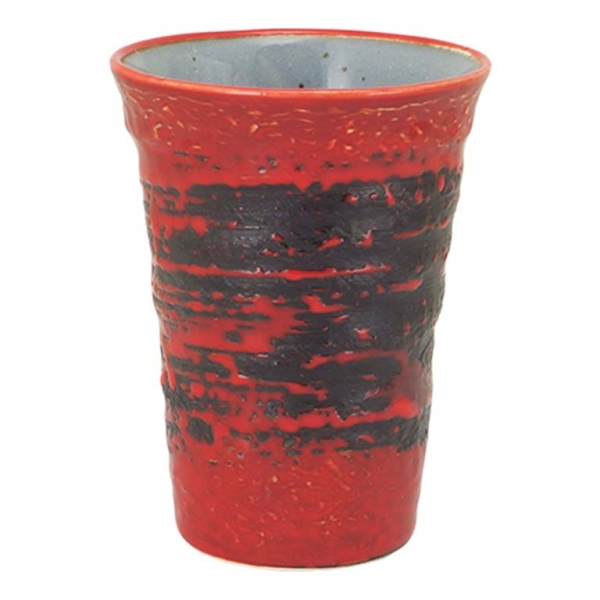 赤刷毛目フリーカップ