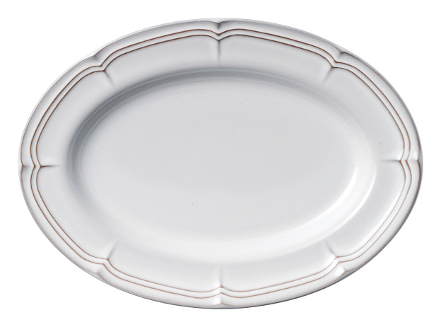 ラフィネ スモークホワイト 28.5ｃｍオーバルプラター
