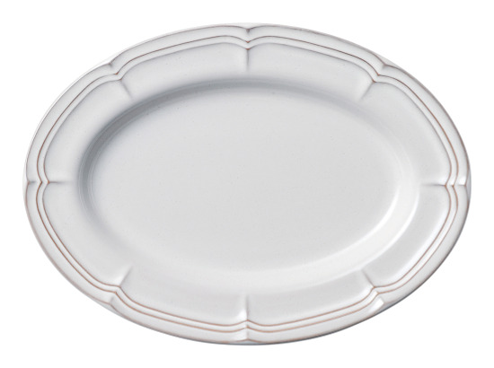 ラフィネ スモークホワイト 25ｃｍオーバルプラター
