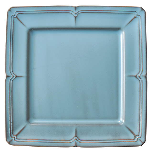 ラフィネ アンティークブルー 20ｃｍスクエアープレート