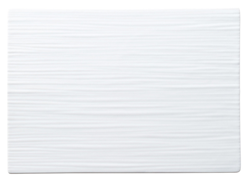 ジャパニーズモダン ピュアホワイト 28ｃｍ線紋平長角皿