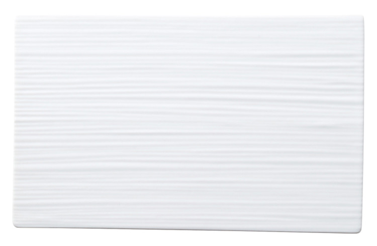 ジャパニーズモダン ピュアホワイト 24ｃｍ線紋平長角皿