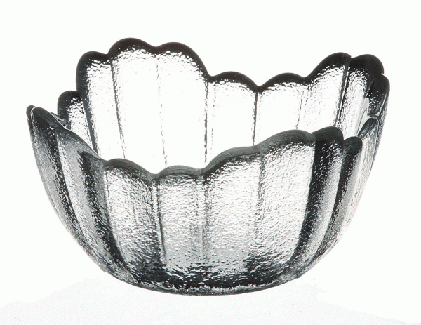 ガラス製 菊角豆鉢