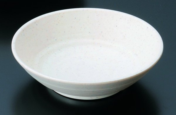 【割れにくいメラミン製・陶器の風合い】丸深皿（小）（白））