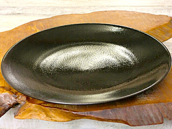 【B級品在庫処分価格】ゆず天目43cm大皿（盛皿）