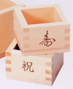 桧(ヒノキ)   一合枡(マス)  無地(焼印無し)