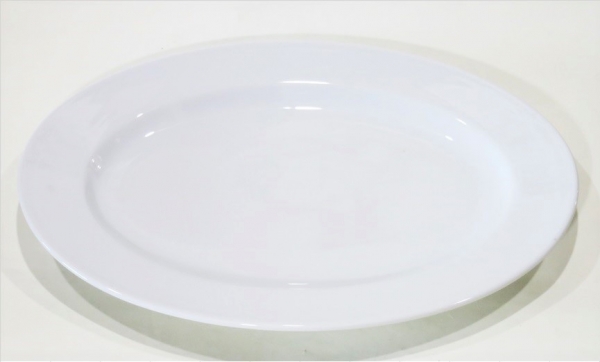 白器館 玉渕12インチリムプラター 美濃焼