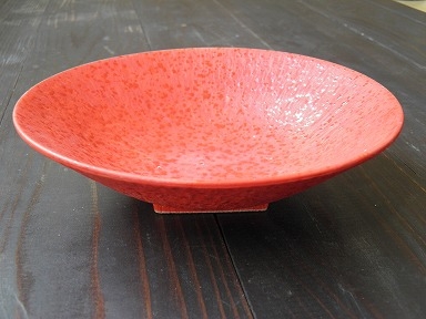 赤トチリ丸皿（小） 向付 刺身鉢 