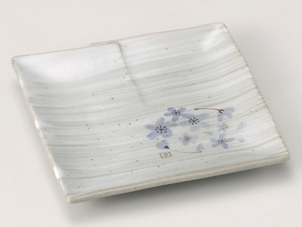 W 紫桜合せ正角皿15.2ｘ15.2ｃｍ