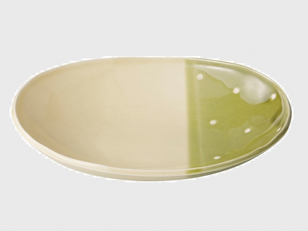 F 楕円ドット24.5cm カレー皿 パスタ皿